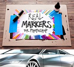PS工具预设－101支专业绘图笔刷：REAL MARKERS FOR PHOTOSHOP